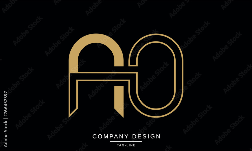 AO, OA Abstract Letters Logo Monogram Design Font AO, OA Abstract Letters Logo Monogram Design Font