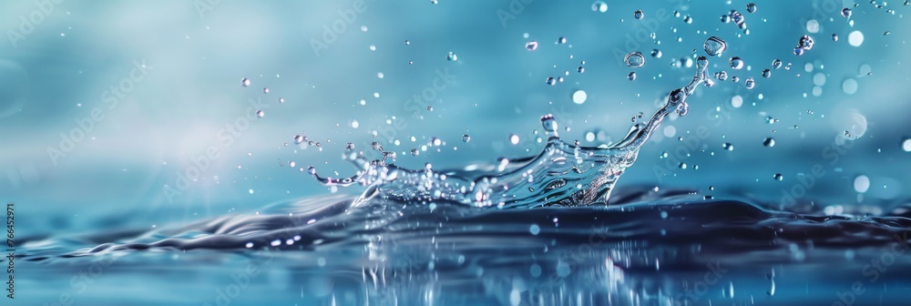 Water splashes captured in succession, creating a dynamic and artistic composition