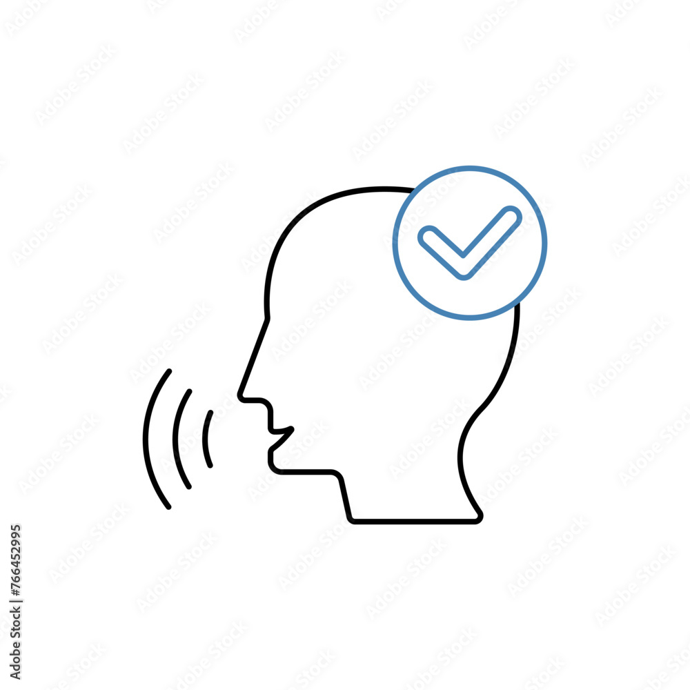 speech recognition concept line icon. Simple element illustration. speech recognition concept outline symbol design. speech recognition concept line icon. Simple element illustration. speech recognition concept outline symbol design.
