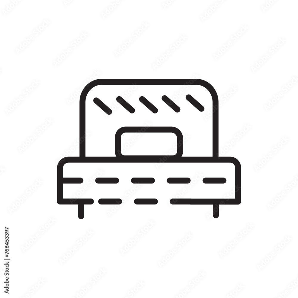 Bed Bedroom Double Line Icon Bed Bedroom Double Line Icon