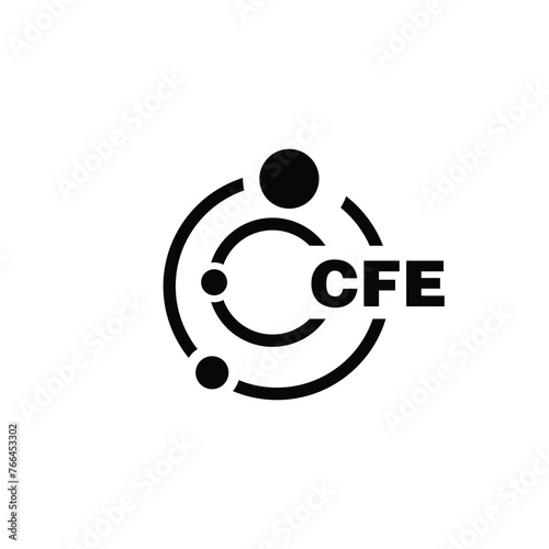 CFE letter logo design on white background. CFE logo. CFE creative initials letter Monogram logo icon concept. CFE letter design photo