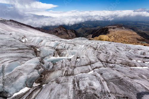 Beautiful Glacier of the Cayambe Volcano