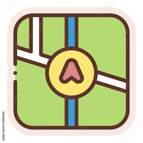 navigation gps app sticker