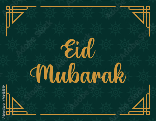 Eid Celebration Holiday Card with Decorative Background