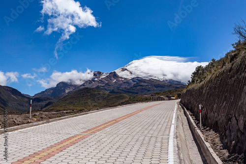 Newly inaugurated road that leads to the Cayambe volcano