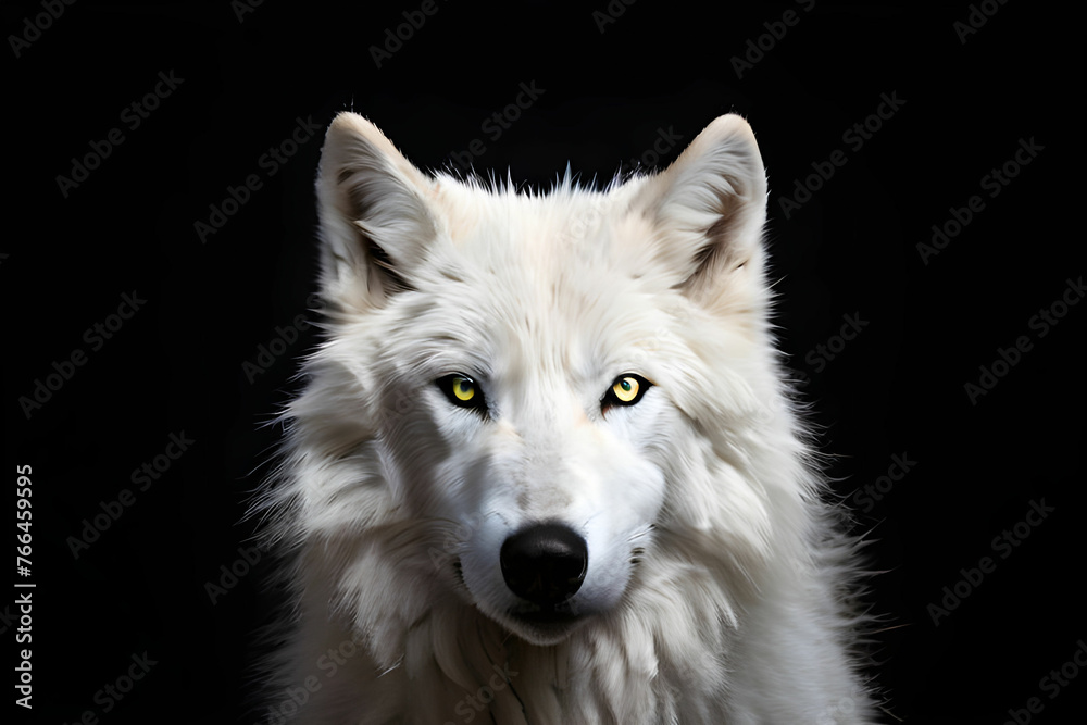Fototapeta premium albino wolf. Generative ai.