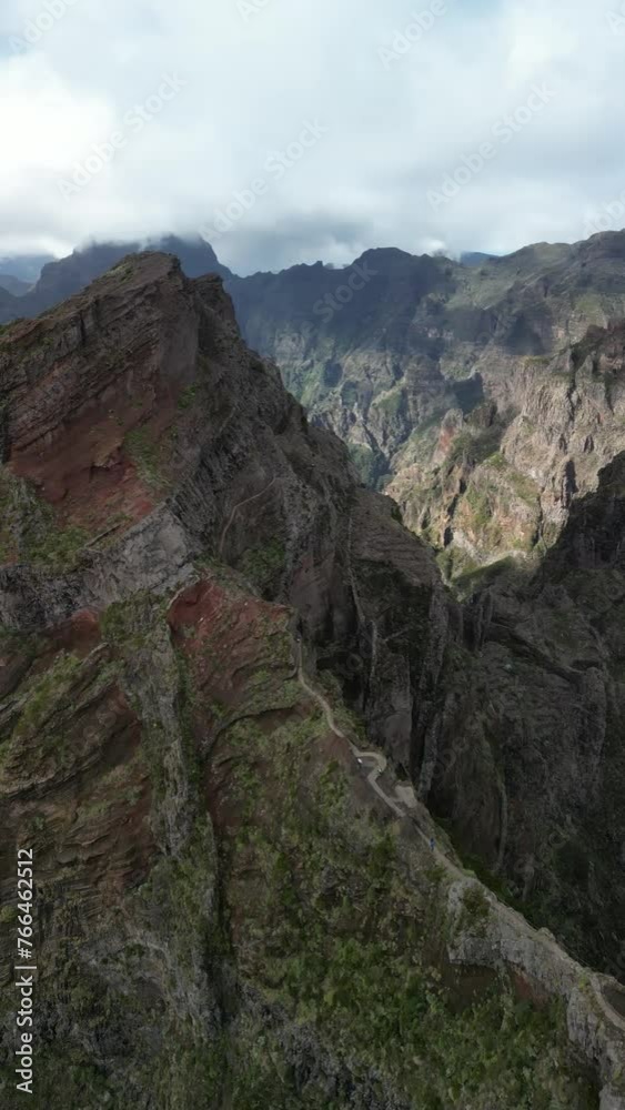 Aerial video towards Pico do Arieiro on the island of Madeira, Portugal Aerial video towards Pico do Arieiro on the island of Madeira, Portugal