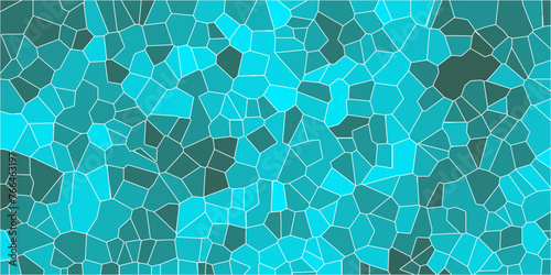 Multicolor Broken Stained Glass Background with white lines. Aqua texture Geometric Modern creative background. Geometric Retro tiles pattern.