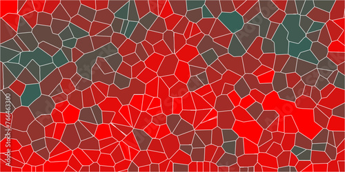 Multicolor Broken Stained Glass Background with white lines. Aqua texture Geometric Modern creative background. Geometric Retro tiles pattern.