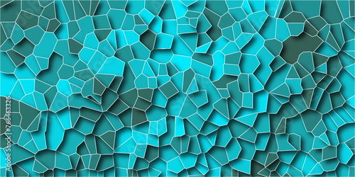 Multicolor Broken Stained Glass Background with white lines. Aqua texture Geometric Modern creative background. Geometric Retro tiles pattern.