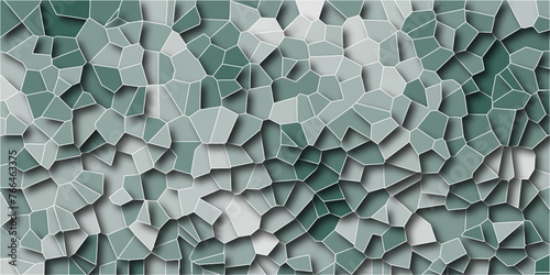 Multicolor Broken Stained Glass Background with white lines. Aqua texture Geometric Modern creative background. Geometric Retro tiles pattern.