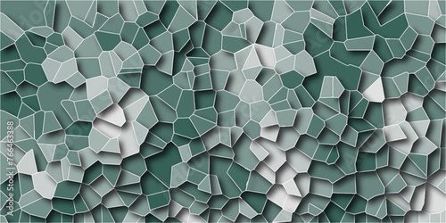 Multicolor Broken Stained Glass Background with white lines. Aqua texture Geometric Modern creative background. Geometric Retro tiles pattern.