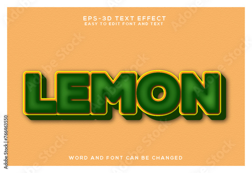 Lemon 3d text effect