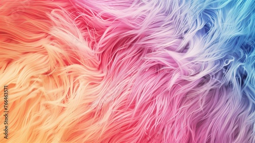 fluffy rainbow fur, shaggy texture wallpaper background photo