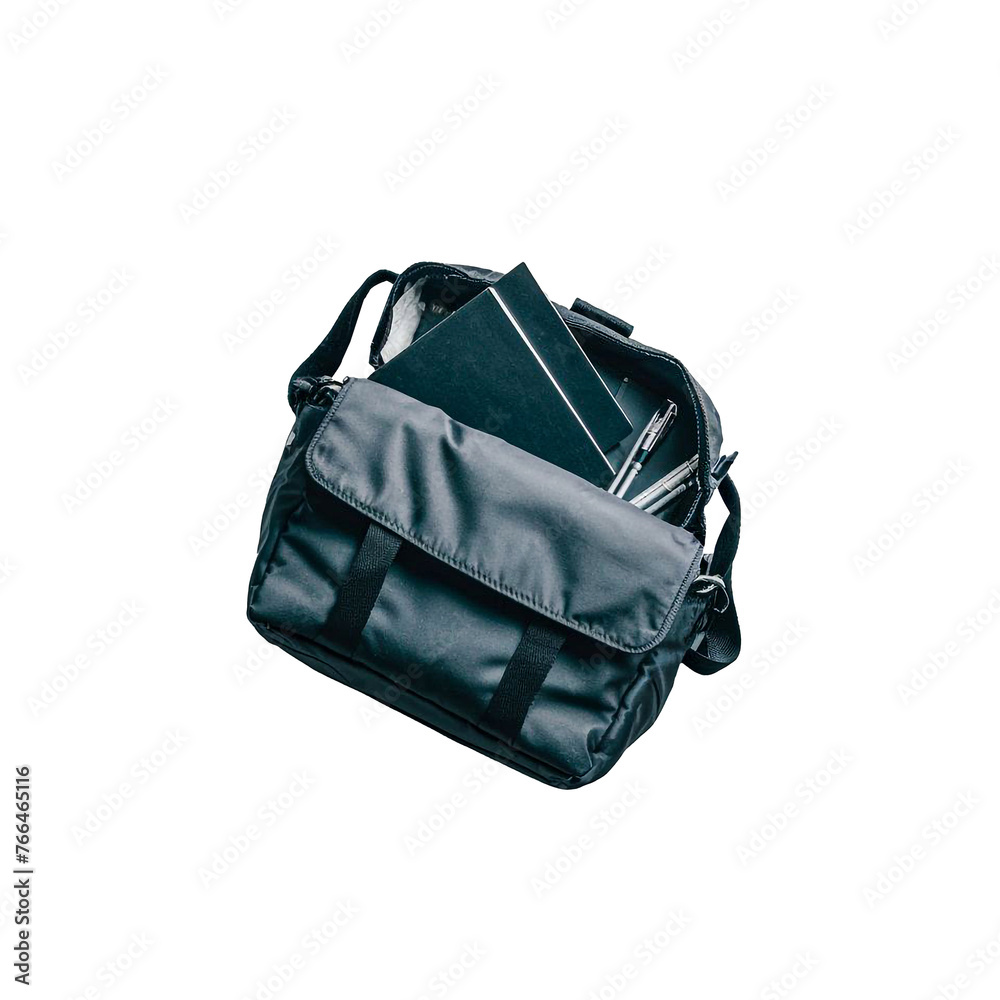 Naklejka premium messenger bag isolated on white background