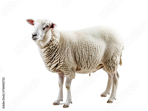 sheep png cutout isolated on white and transparent background