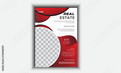 Real estate flyer design template  and Minimalist furniture 