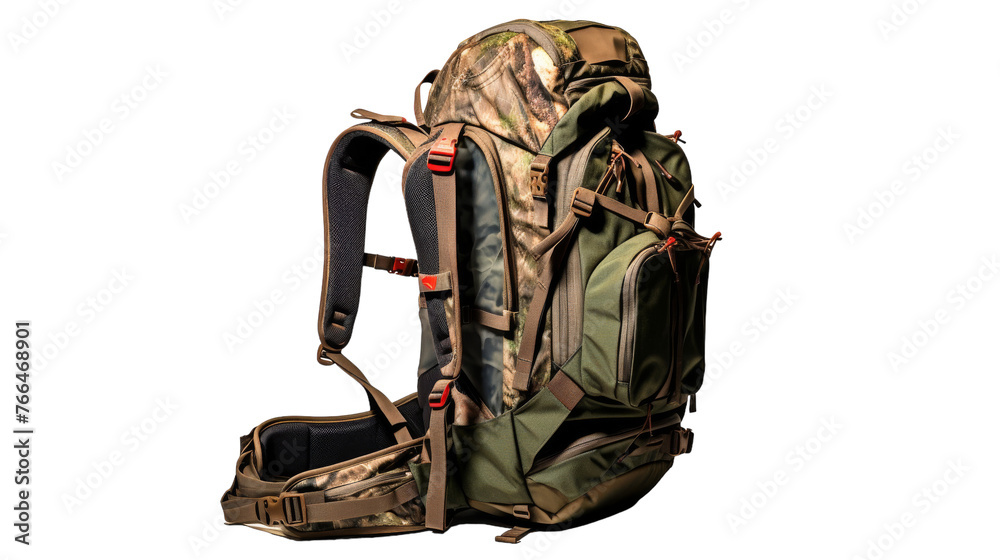A backpack with an additional pack attached to it, creating a unique and functional design A backpack with an additional pack attached to it, creating a unique and functional design