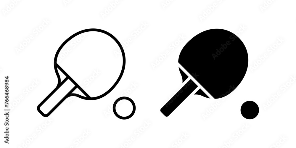 Ping Pong icon. Table Tennis sign. for mobile concept and web design. vector illustration - obrazy, fototapety, plakaty 