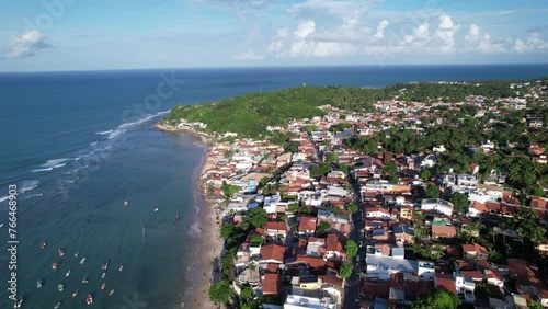 Aerial view of Pipa beach in Tibau do Sul, Rio Grande do Norte, Brazil. photo
