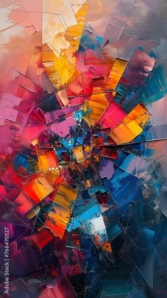 Capture attention with a fresh perspective! Explore the world of Abstract Art through a tilted angle lens, showcasing vibrant colors and intriguing shapes Stand out from the crowd and leave a lasting 