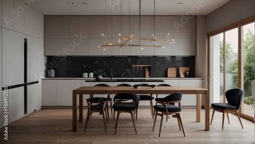 modern kitchen interior with kitchen © Tauha