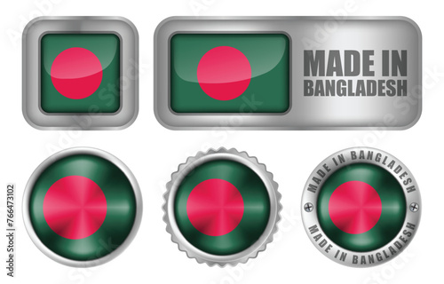 Free Download Made in Bangladesh Seal Badge or Sticker Design illustration - GFXLoad