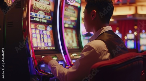 "Slot Symphony: The Melodic Clatter of Coins and the Thrill of the Casino --ar 16:9 --quality 0.5 Job ID: 673da117-b885-425d-8a99-0ef8d523416f