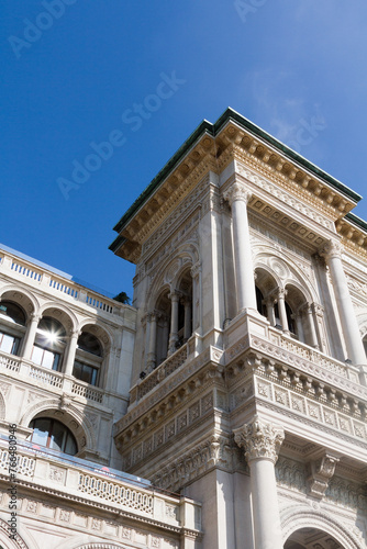 Facade of the Galleria Vittorio Emanuele II, Cathedral Square, Piazza del Duomo, Milan, Italy, Europe