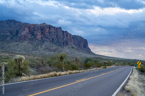 The famous Apache Trail & the more infamous Superstition Mountains, in Arizona’s Tonto National Forest.  photo