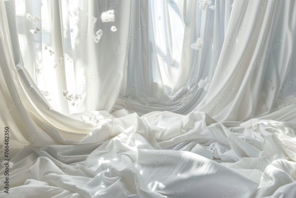 Ethereal White Fabrics in Sunlight Ethereal White Fabrics in Sunlight