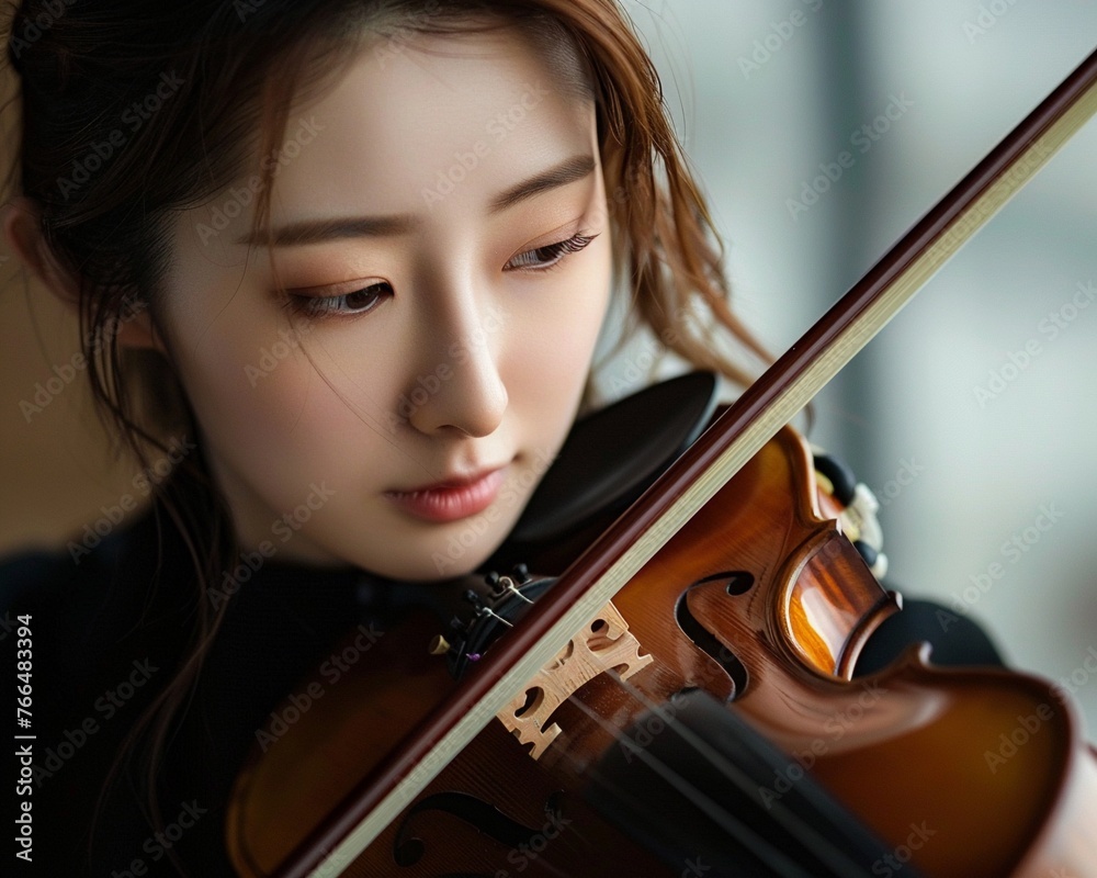 Digital Concert Hall Enjoy the Mesmerizing Melodies of a Womans Live Violin Performance on Social Platforms ,soft shadowns Digital Concert Hall Enjoy the Mesmerizing Melodies of a Womans Live Violin Performance on Social Platforms ,soft shadowns