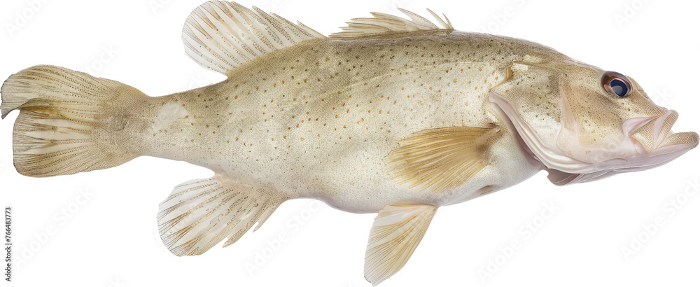 Cod fish isolated, cut out transparent