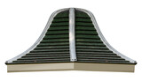 Mockup pavilion roof with green tile