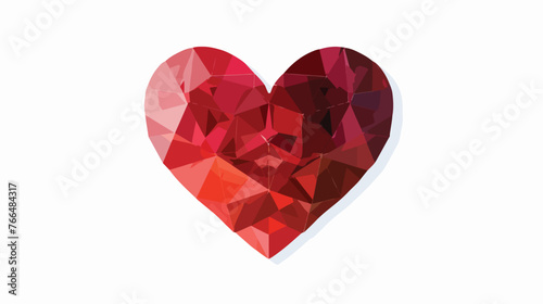 Red Love Heart Shape Graphic Icon Vector Element Symbol