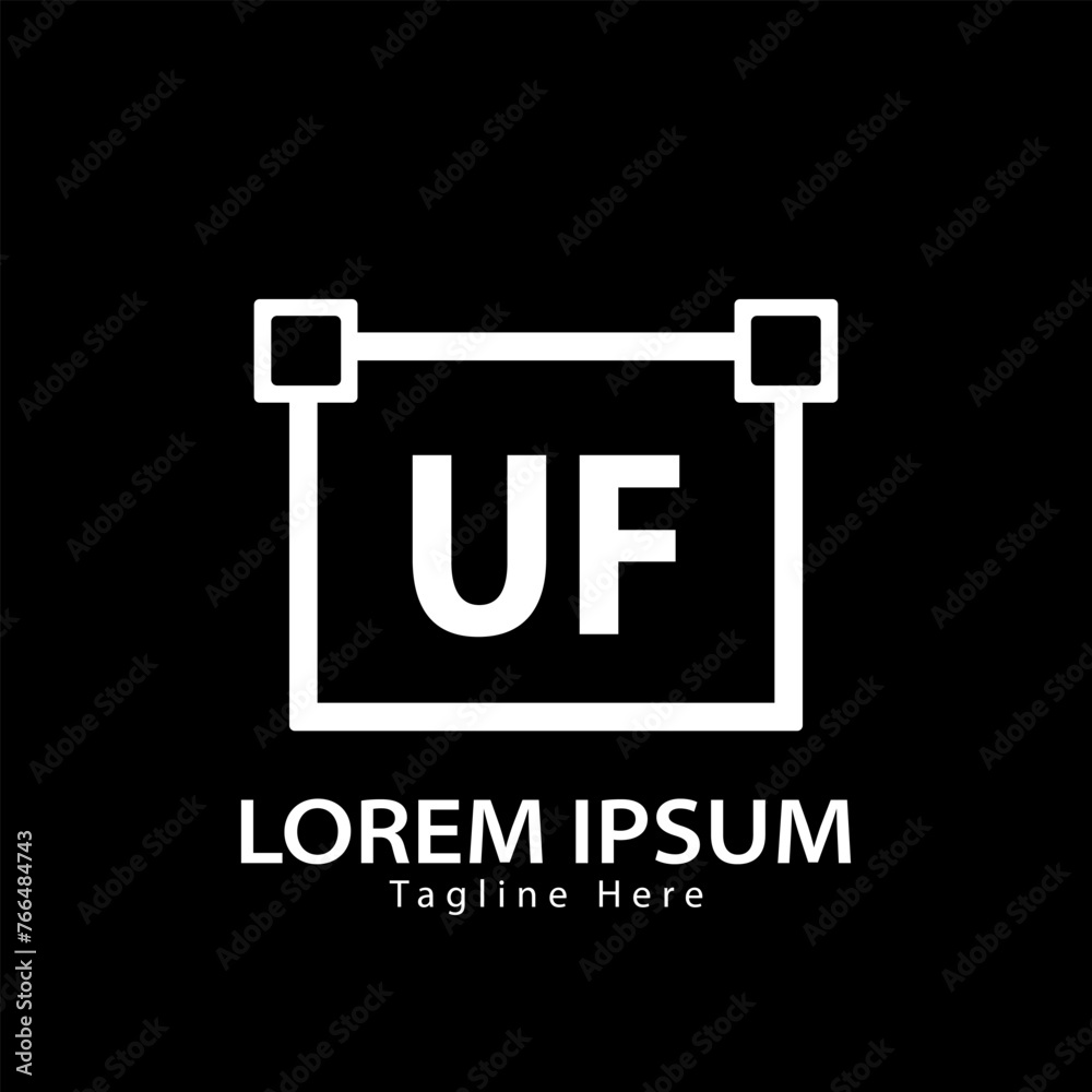 letter UF logo. UF. UF logo design vector illustration for creative company, business, industry