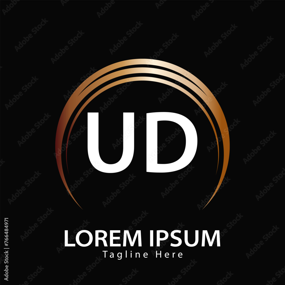 letter UD logo. UD. UD logo design vector illustration for creative company, business, industry