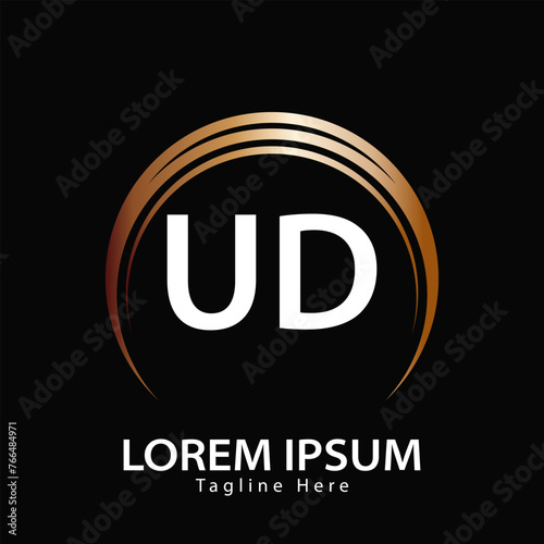 letter UD logo. UD. UD logo design vector illustration for creative company, business, industry