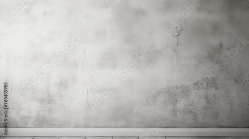 Grey concrete wall with wooden floor background
