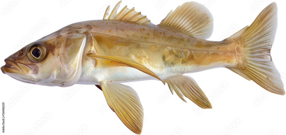 Haddock fish side view, cut out transparent Haddock fish side view, cut out transparent