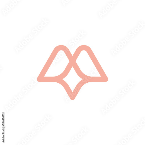 Luxury M Star Logo Design Vector illustration template