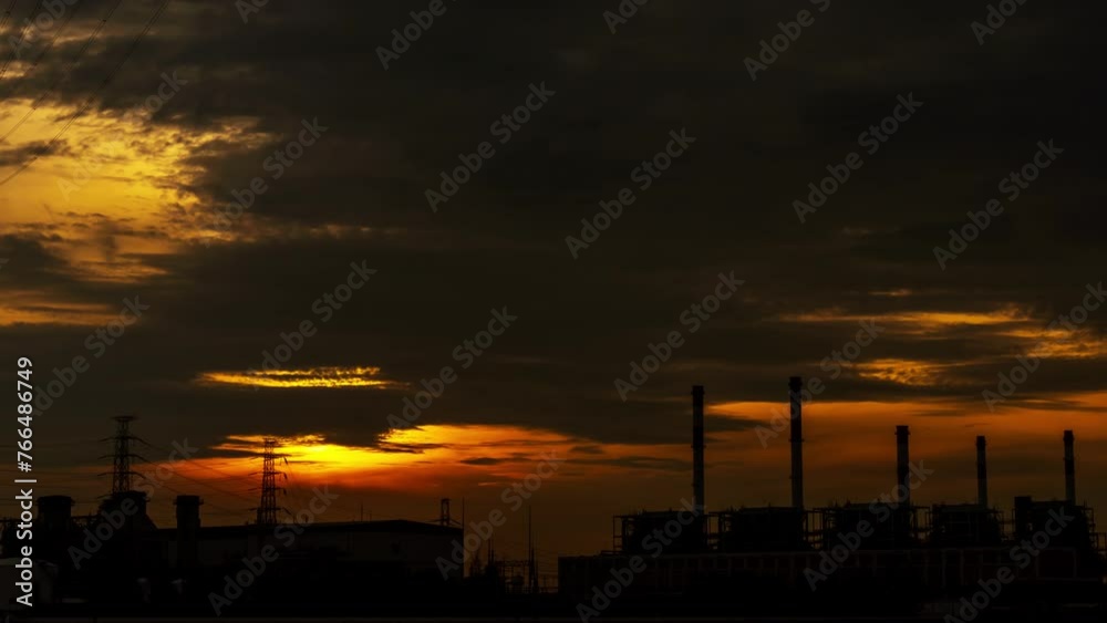 Time lapse shot of power plant at sunrise
Time lapse shot of power plant at sunrise