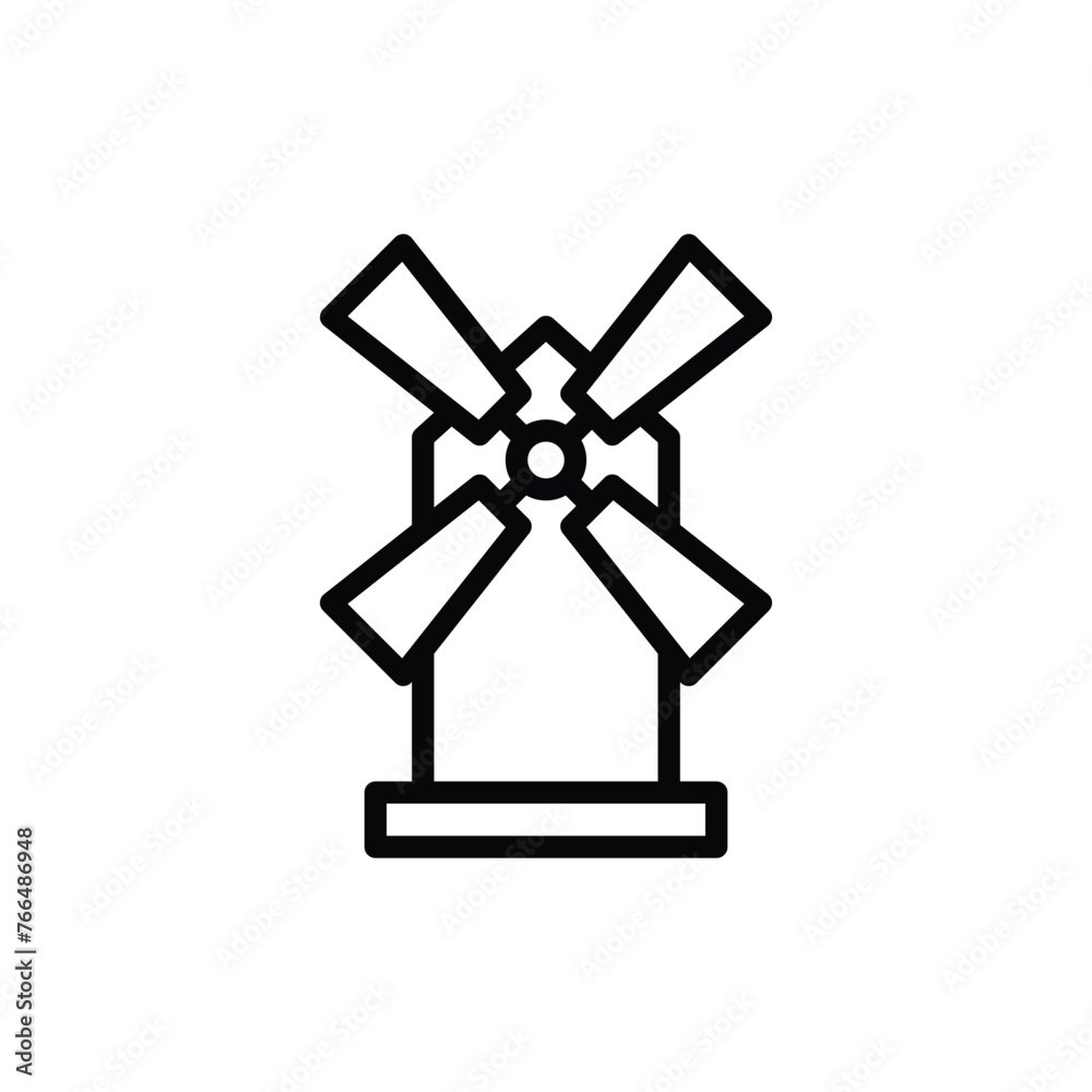 Ecology windmill vector icon. Windmill flat sign design. Energy windmill symbol pictogram UX UI icon windturbine generator Ecology windmill vector icon. Windmill flat sign design. Energy windmill symbol pictogram UX UI icon windturbine generator