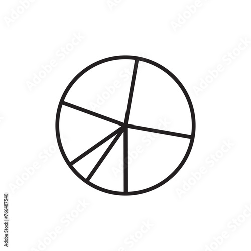 Pie chart vector icon. Pie graph flat sign design. Infographic chart symbol pictogram. UX UI statistics icon