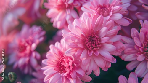 Close up of a bunch of pink flowers  perfect for nature concepts