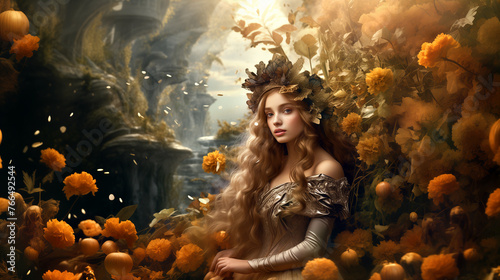 fairy princess portrait of a woman fashion beauty glamour girl wallpaper for desktop art © Volodymyr