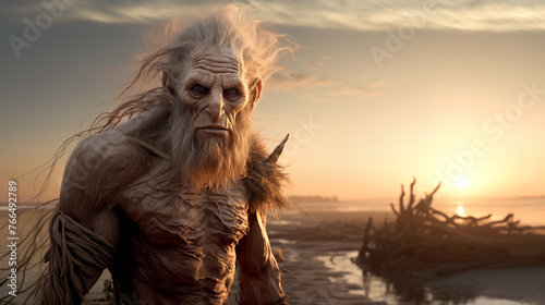 fairy tale character grandfather wizard orc photo