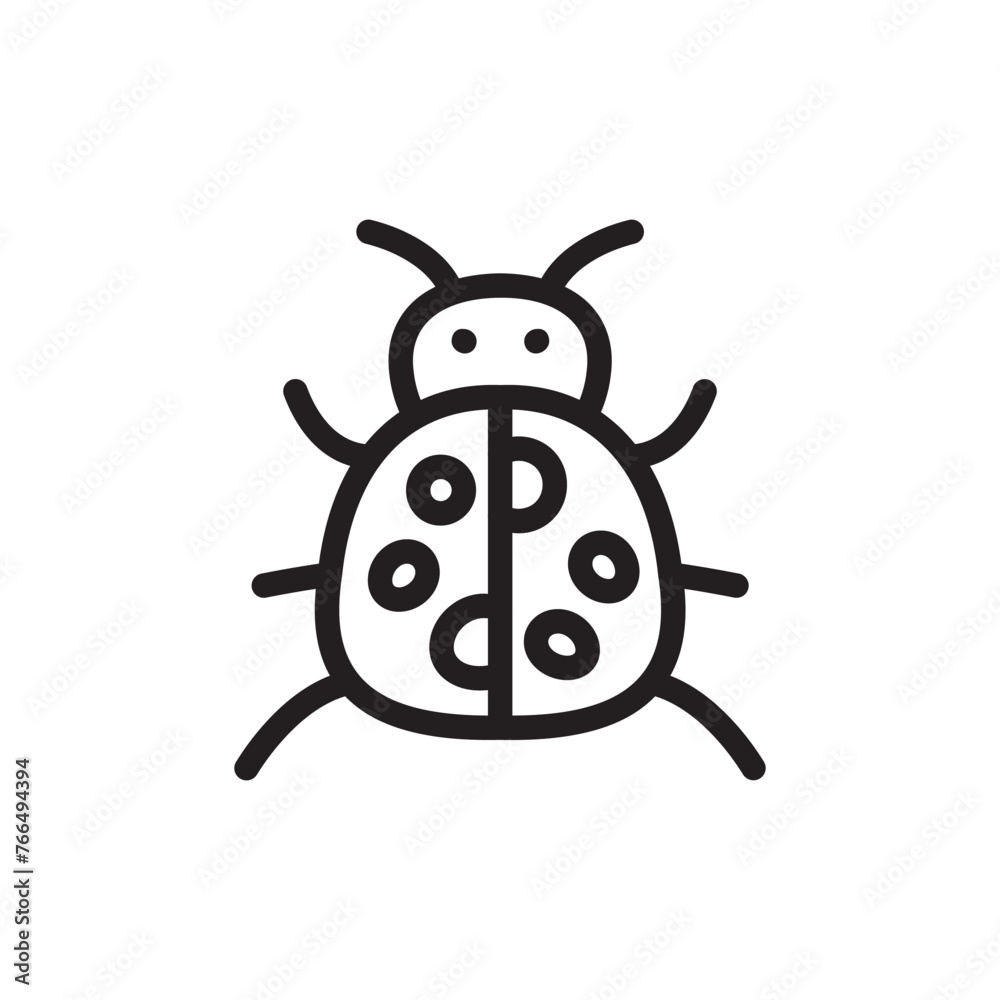 Ladybug icon. Bug flat sign design. Ladybug symbol pictogram. Pest insect UX UI icon. Parasite icon Ladybug icon. Bug flat sign design. Ladybug symbol pictogram. Pest insect UX UI icon. Parasite icon