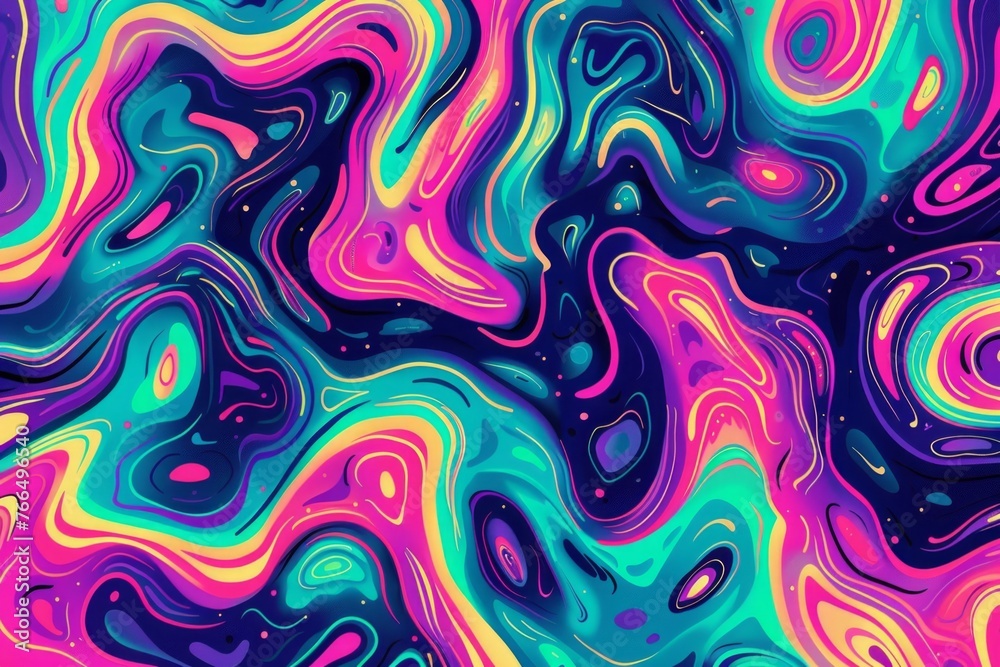 abstract neon psychedelic background with swirling liquid waves. abstract neon psychedelic background with swirling liquid waves.