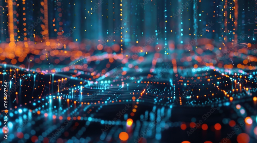 A stunning digital image of a city skyline illuminated at night. Perfect for urban and travel concepts A stunning digital image of a city skyline illuminated at night. Perfect for urban and travel concepts